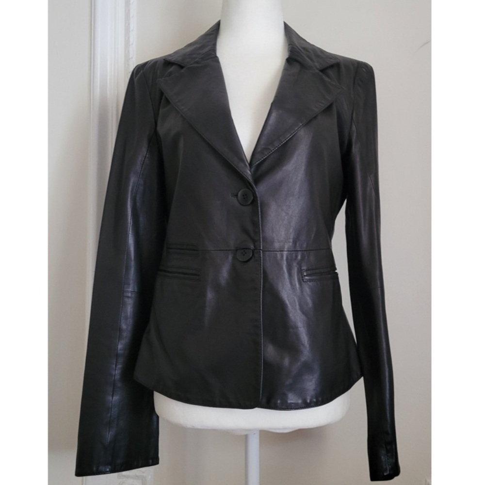 Emporio Armani Black Leather Jacket
